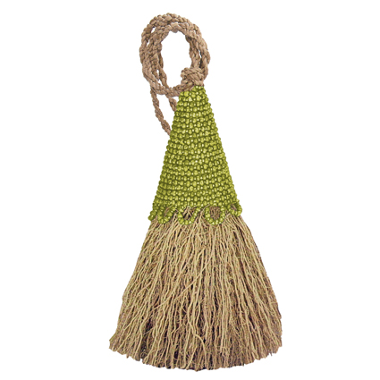 AROMATIC VETIVER NATURAL ROOM FRESHENER TASSEL - GREEN BEADING AROMATIC VETIVER NATURAL ROOM FRESHENER TASSEL - GREEN BEADING